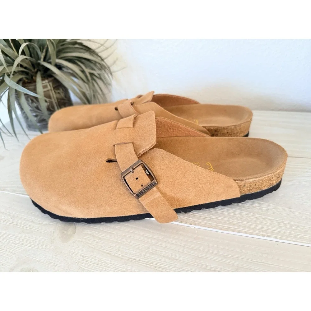 NEW Birkenstock Boston 45 Suede Clog soft footbed Unisex Shoes Slip On 12 - Picture 6 of 7